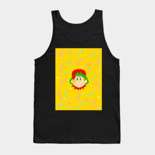 ELF Christmas Gift Candy Canes Tank Top